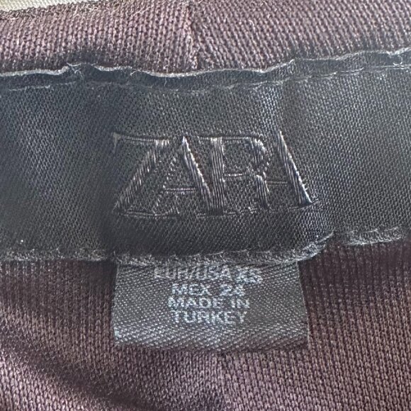 Zara Long Open Back Halter Dress Dark Brown XS - Picture 8 of 8